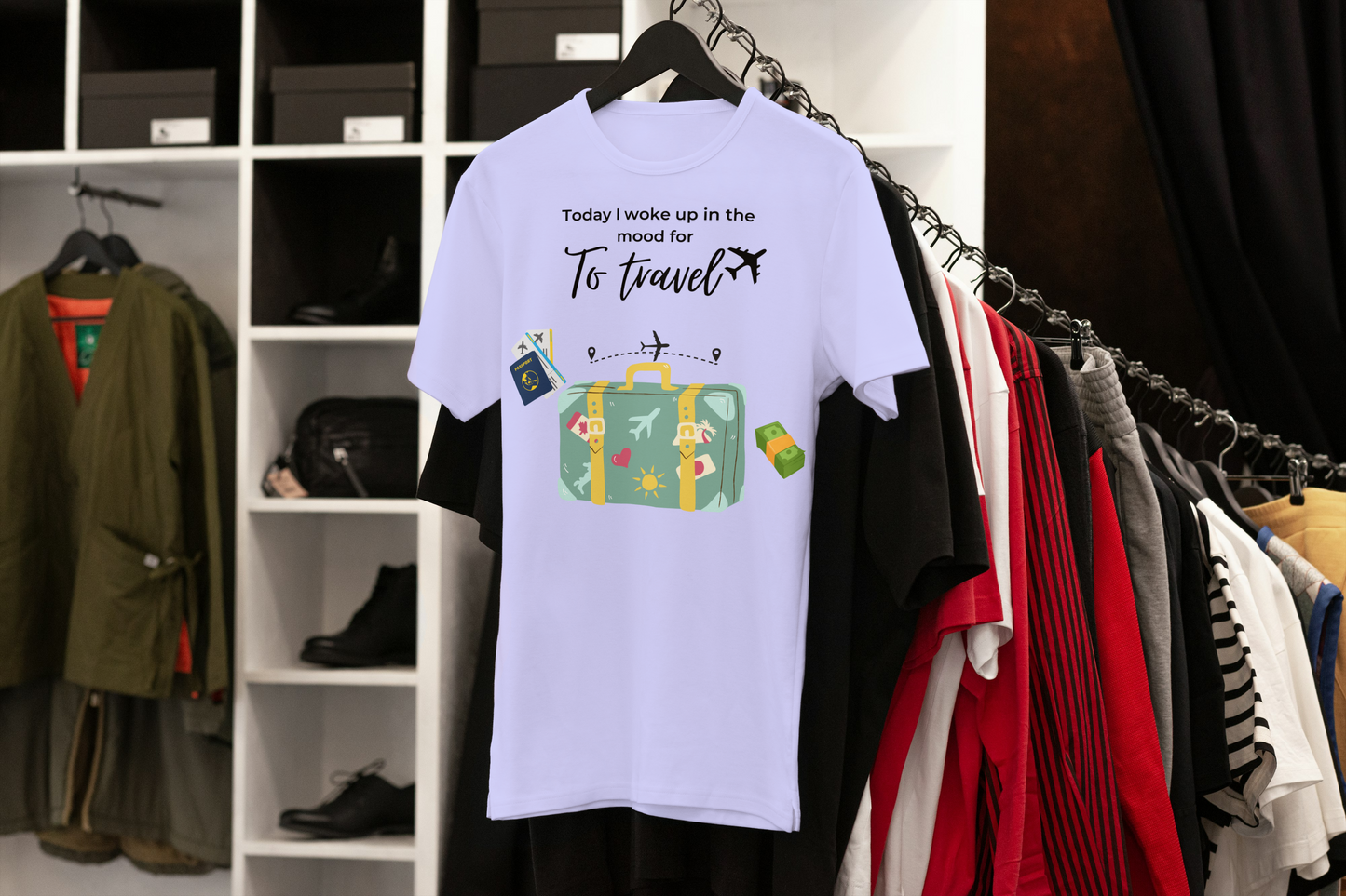 “IN THE MOOD TO TRAVEL” Graphic Tee – ASTER STORE