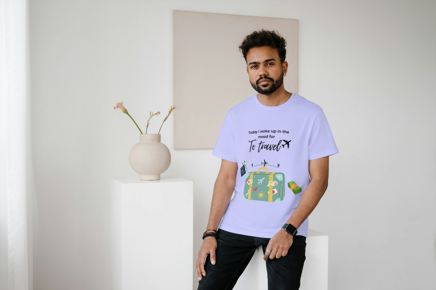 “IN THE MOOD TO TRAVEL” Graphic Tee – ASTER STORE