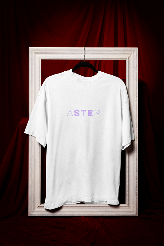 White Terry Oversized T-Shirt with Modiano Art Print