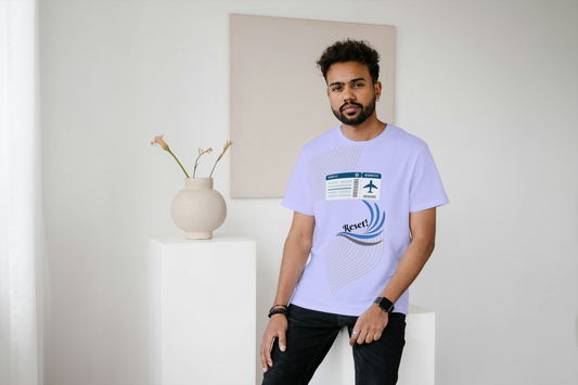 “RESET MODE” Boarding Pass Graphic Tee – ASTER STORE