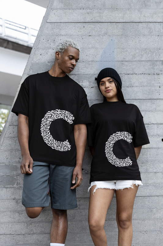 "Core Statement" Oversized Black Unisex Tee – ASTER Urban Series