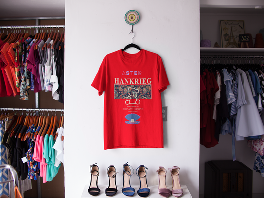 Red Oversized Graphic T-Shirt โ HANKRIEG Print by ASTER STORE