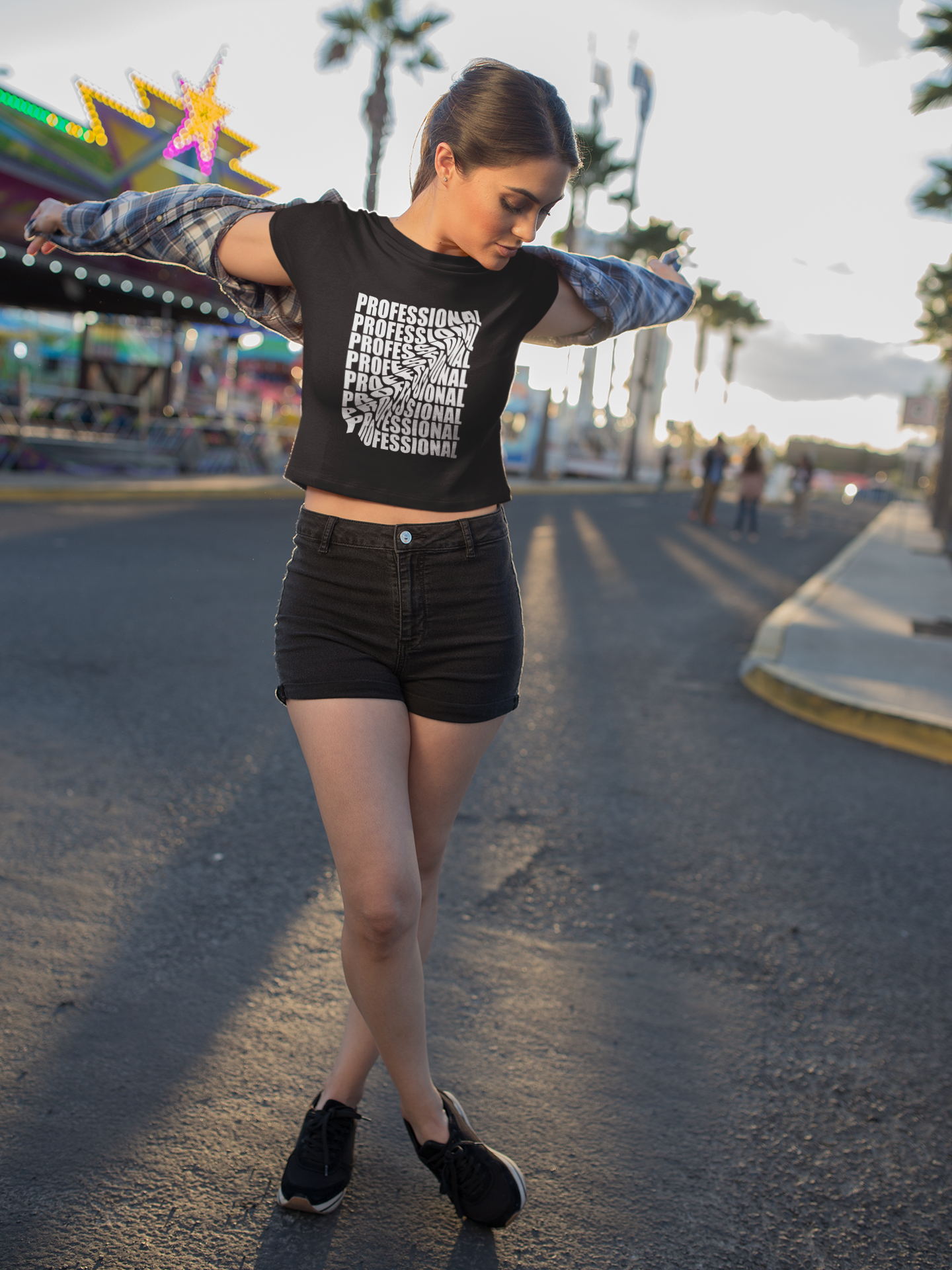 "Professional Vibes" Graphic Crop Top – ASTER STORE Exclusive