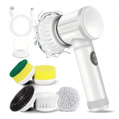 ✨ 5-in-1 Electric Spin Scrubber | Powerful Cordless Cleaning Brush for Bathroom, Kitchen & More!