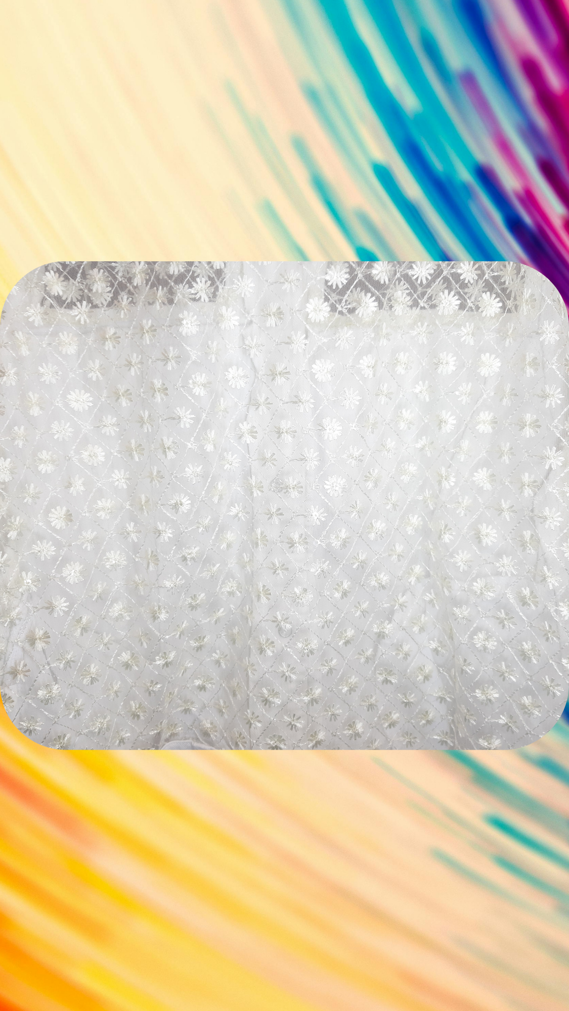 🤍Pure Essence – White Denim Jacket with White Thread Detailing