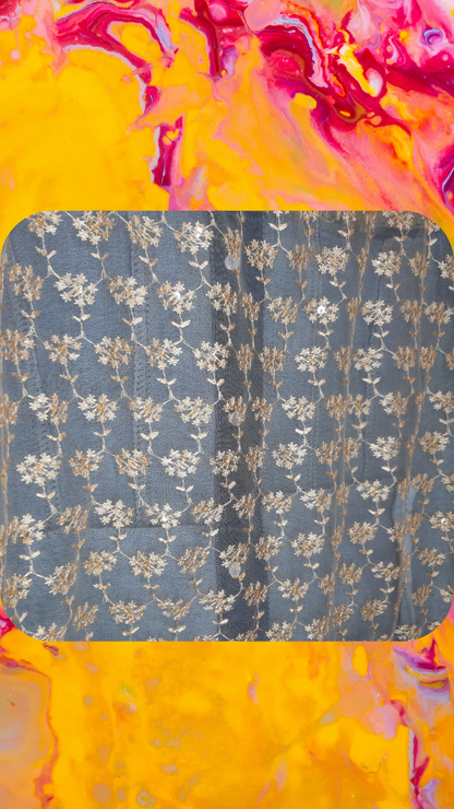 🌙Midnight Classic – Dark Blue Denim Jacket with Beige Thread Detailing