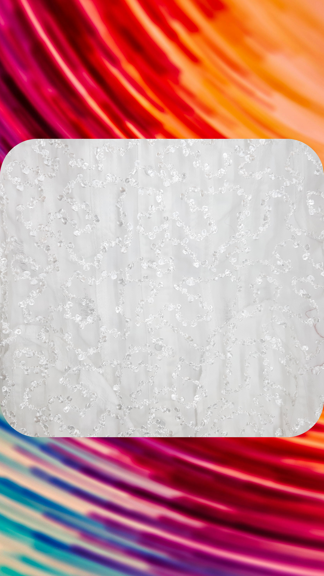 🤍 Moonlight Aura – White Embroidered Denim Jacket