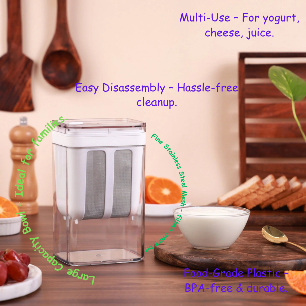 Multifunctional Yogurt Filter with Fine Mesh Strainer