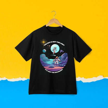 “The Sky Is Not The Limit” – Terry Oversized Unisex Graphic Tee