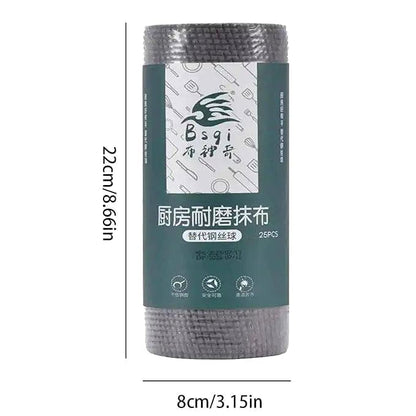 🧽 Microfiber Cleaning Cloth Roll 25Pcs (Pack Of 2)