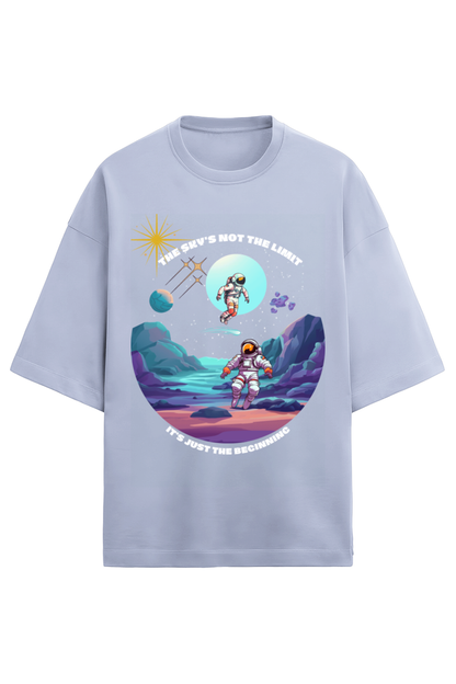 “The Sky Is Not The Limit” – Terry Oversized Unisex Graphic Tee