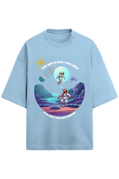 “The Sky Is Not The Limit” – Terry Oversized Unisex Graphic Tee