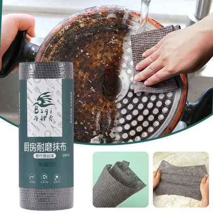🧽 Microfiber Cleaning Cloth Roll 25Pcs (Pack Of 2)