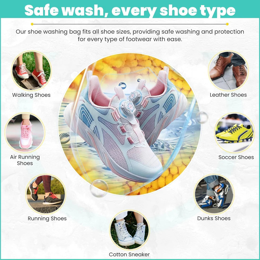🧼 All-in-One Shoe Washing Machine Bag – Plush, Durable & Multi-Purpose