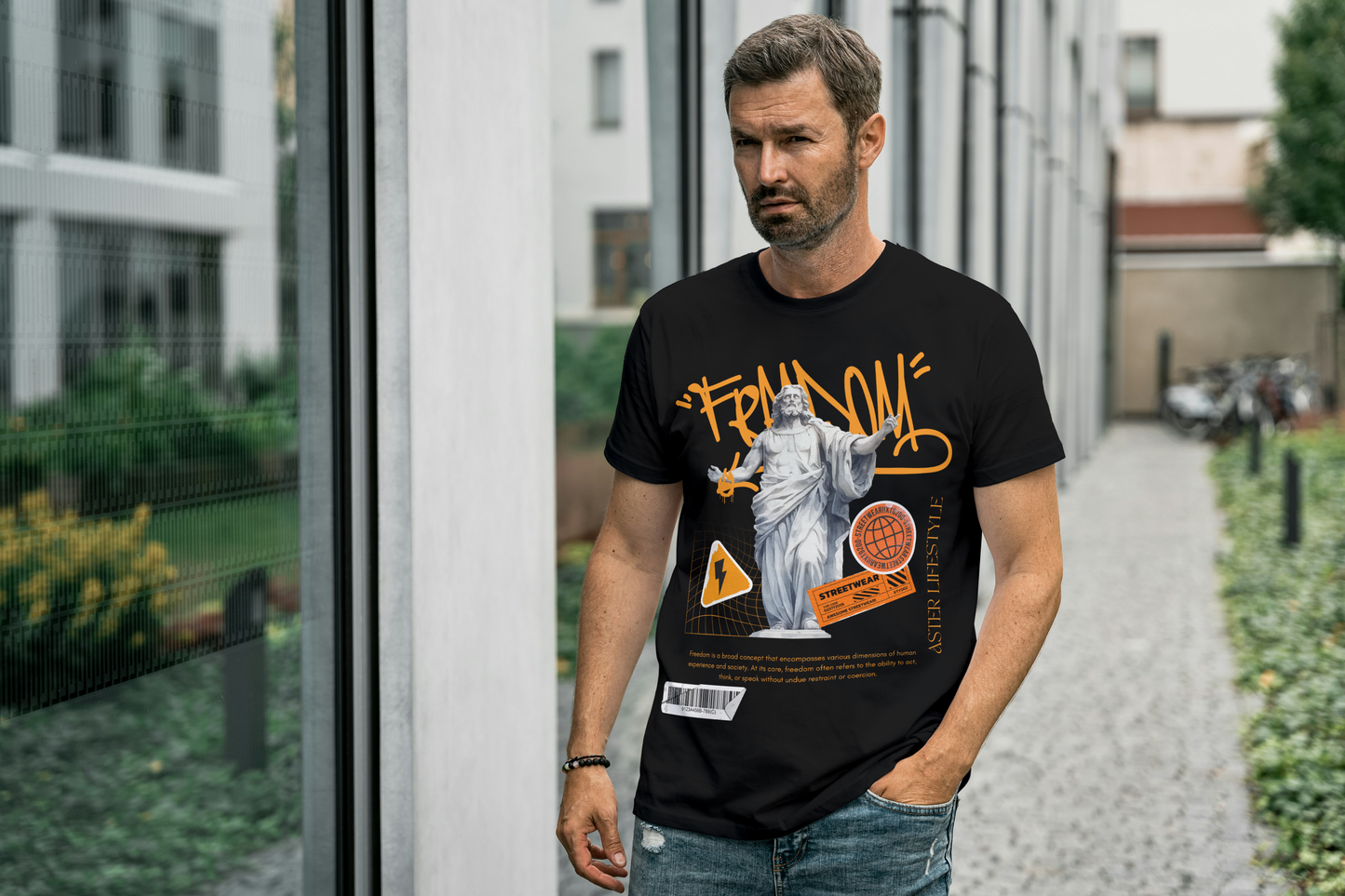 "FREEDOM" Oversized Graphic T-Shirt by ASTER STORE – Premium Streetwear