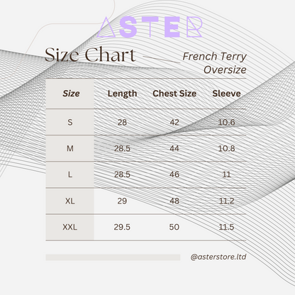 "Lava Dreams" Mauve Oversized French Terry Unisex Tee – ASTER Limited Edit
