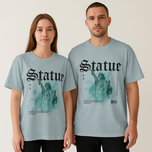 Unisex oversize "Statue" Loose Fit Graphic T-Shirt – Premium Quality