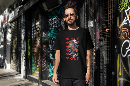 Howl You Doing'? —Oversize Retro Skater Wolf Halloween T-Shirt