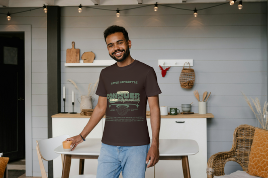 "Conquer Independently" Regular Fit Graphic T-Shirt by ASTER STORE – Power Your Style