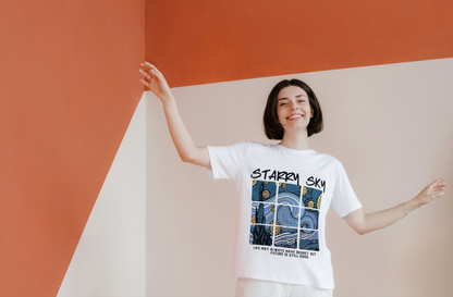 🪐 Starry Sky Oversized Unisex T-Shirt | ASTER STORE