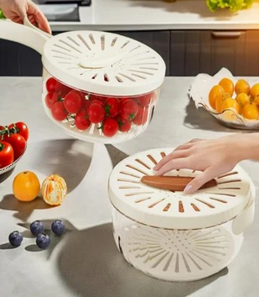 Multifunctional Fruit and Vegetable Washing Bowl, Draining Bowl Mixing Bowl with Colander