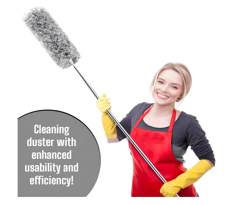 Fan Cleaner Brush Microfiber Foldable Duster Cleaning Mop with Long Rod for Car Home Office Fan Ceiling Flexible Feather Dusting (Pack of 1,