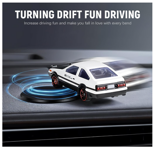 Drifting Car Model with Self Adhesive Base Alloy Initial D Car Dashboard Charm, Desk Decor, Room Decor, Birthday Gift, Collectible Drift Car Model