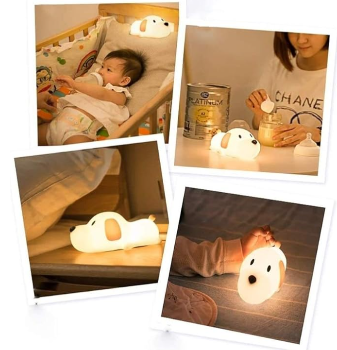 Cute Dog Puppy Silicon Night Lamp for Kids(17 cm, Multicolor3)