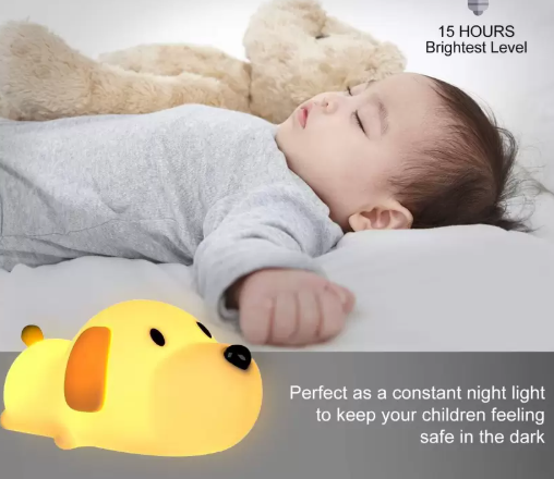 Cute Dog Puppy Silicon Night Lamp for Kids(17 cm, Multicolor3)