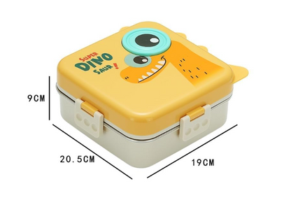 Multi Compartment Eye Design Stainless Steel Lunch Box with Spoon Cup