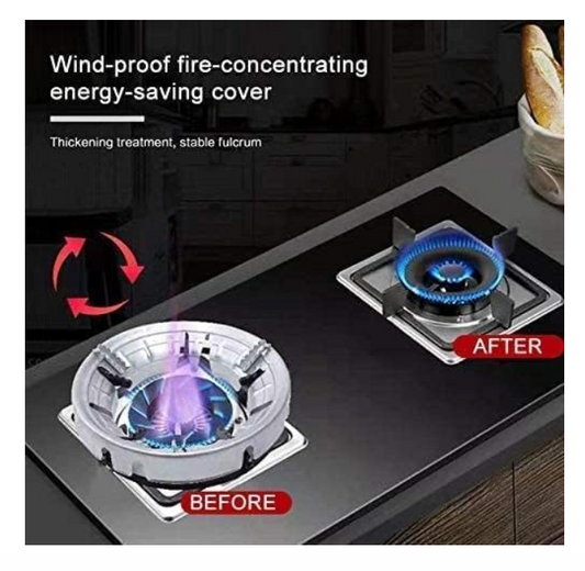 Gas Stove Burner Wok Stand Support, Gas Stove Burner Cover, Wind Shield Energy Saver, Heat Diffuser For Cooktop Range