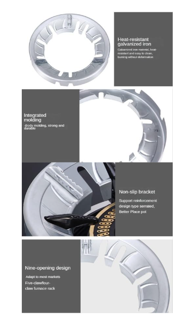 Gas Stove Burner Wok Stand Support, Gas Stove Burner Cover, Wind Shield Energy Saver, Heat Diffuser For Cooktop Range