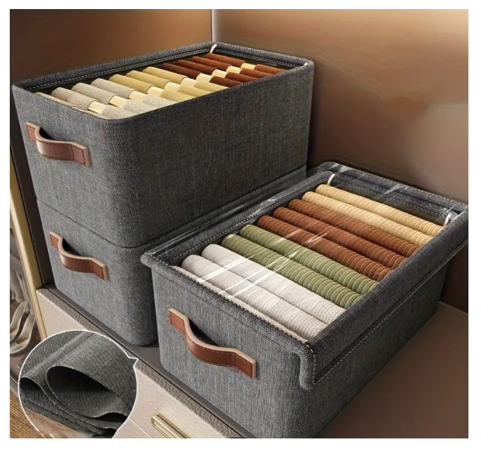 Foldable Dust-Proof Clothing Storage Box For Home With Steel Frame & Multi-Layer Design For Clothes, Pants, And Can Be Stacked