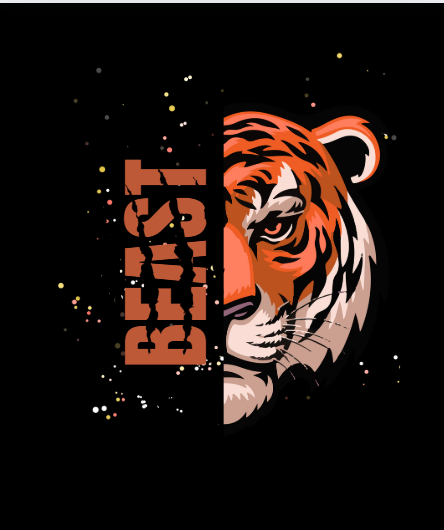 Roar in Bloom - Tiger & Flowers Oversized Tee
