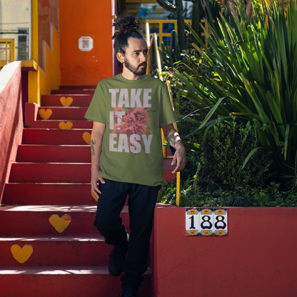 TAKE IT EASY Floral Graphic Tee – Unisex Vibe