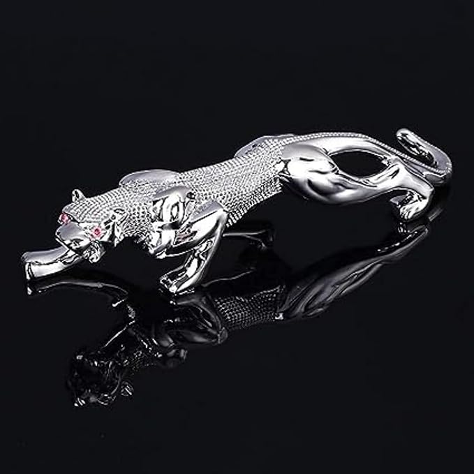 Modern Jaguar, Golden Panther Jaguar, Luxury Showpiece Animal Figurines Decorative Item for Home Dcor Living Room Bedroom Table Top Car Dashboard Decoration ( 18 cm x 4.5 cm)