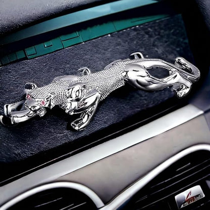 Modern Jaguar, Golden Panther Jaguar, Luxury Showpiece Animal Figurines Decorative Item for Home Dcor Living Room Bedroom Table Top Car Dashboard Decoration ( 18 cm x 4.5 cm)
