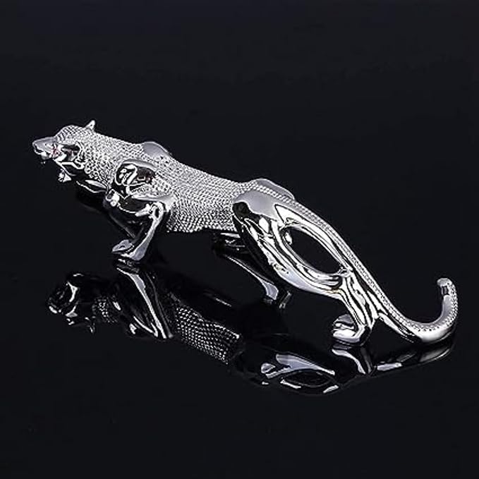 Modern Jaguar, Golden Panther Jaguar, Luxury Showpiece Animal Figurines Decorative Item for Home Dcor Living Room Bedroom Table Top Car Dashboard Decoration ( 18 cm x 4.5 cm)