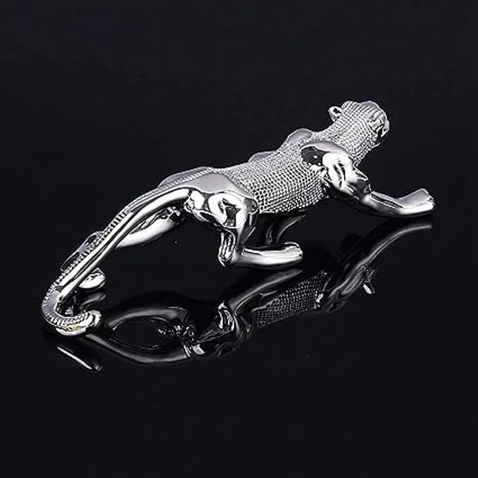 Modern Jaguar, Golden Panther Jaguar, Luxury Showpiece Animal Figurines Decorative Item for Home Dcor Living Room Bedroom Table Top Car Dashboard Decoration ( 18 cm x 4.5 cm)