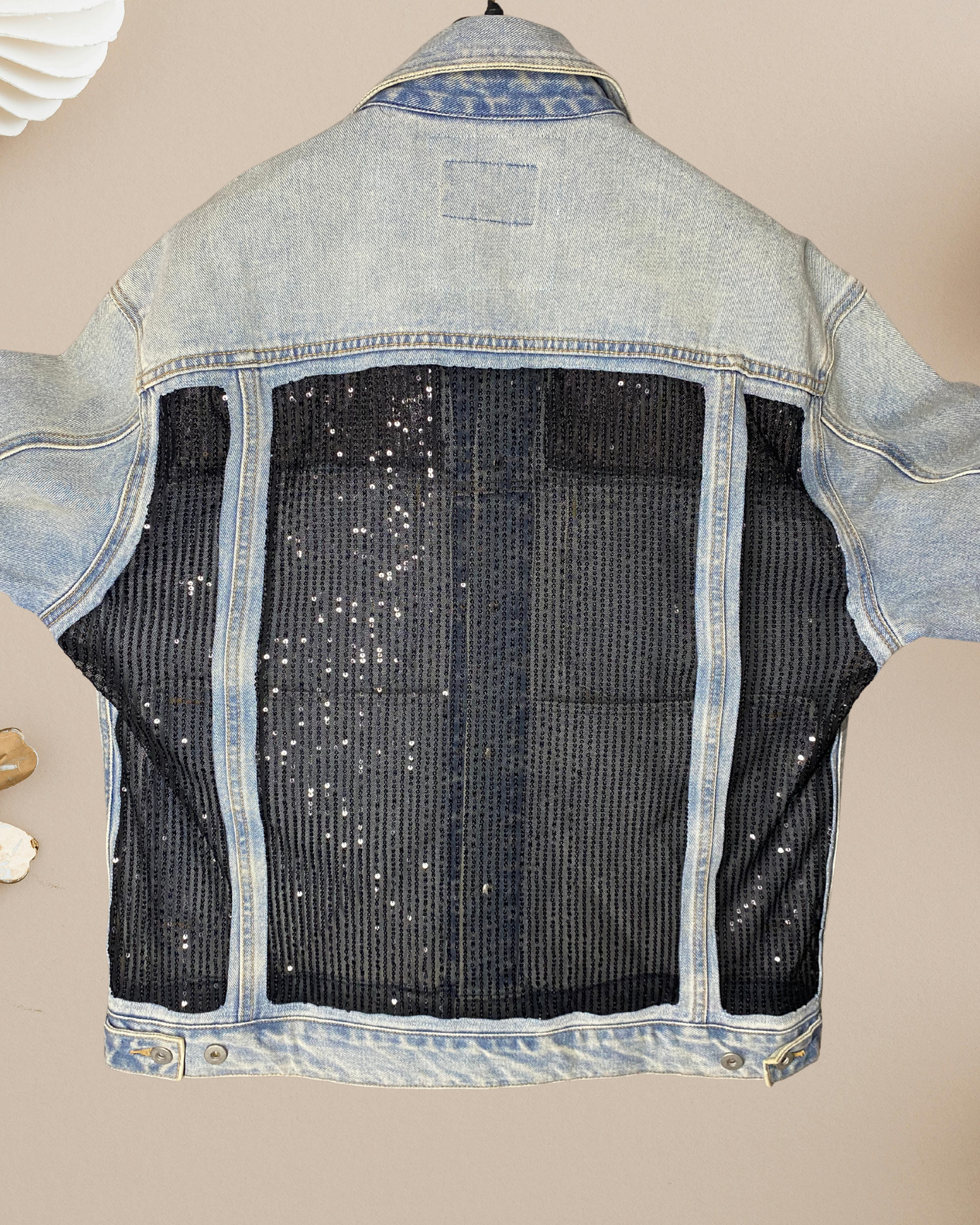 Midnight Sparkle Acid-Wash Denim Jacket – Limited Edition by ASTER STORE