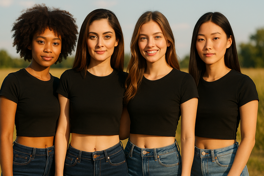 Essential Solid Black Crop Top – Soft, Stretchy & Stylish