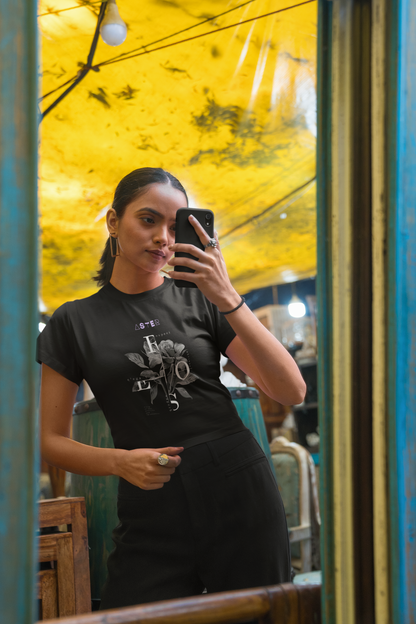 “Rose Reverie” Luxe Graphic Crop Top – ASTER STORE