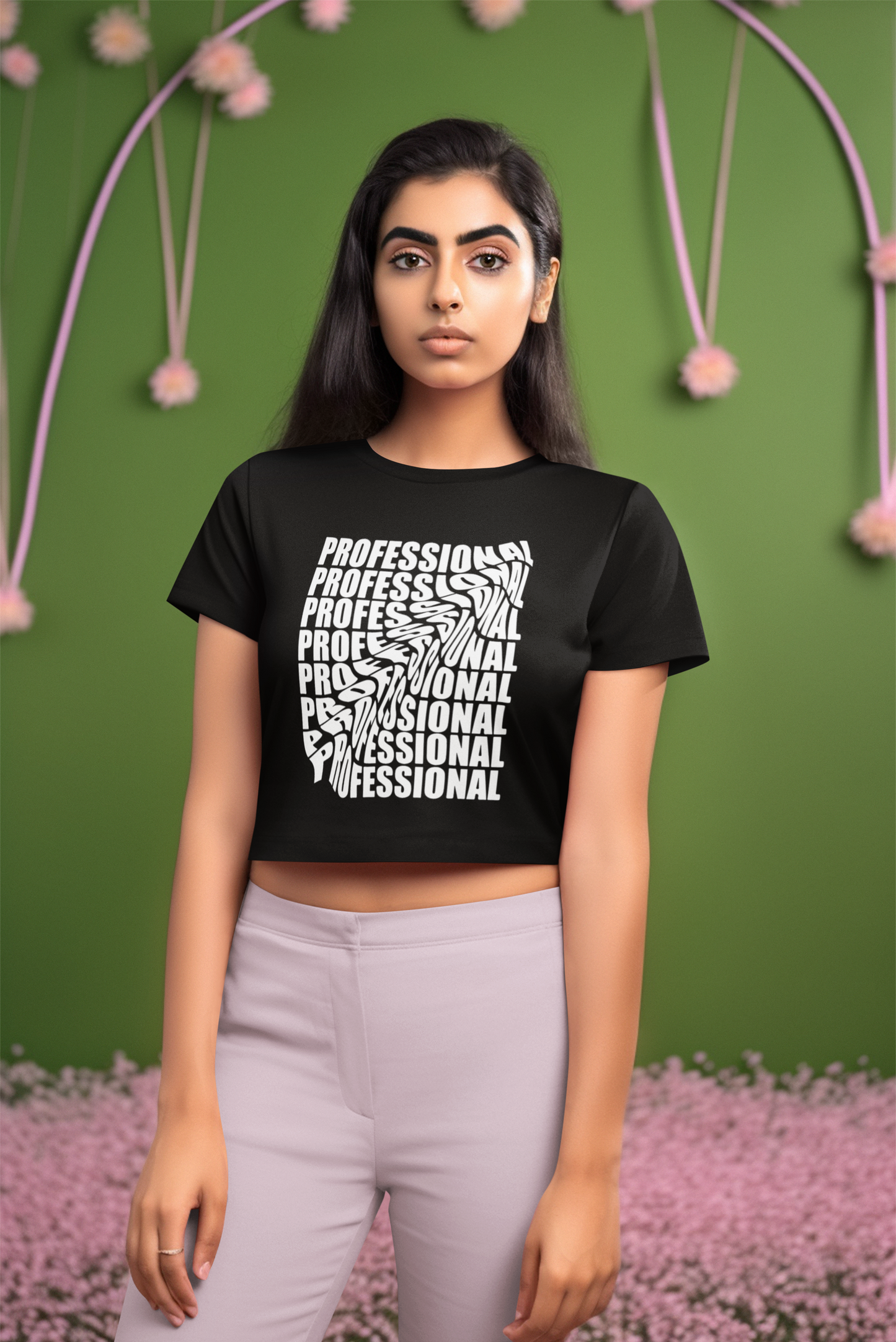 "Professional Vibes" Graphic Crop Top – ASTER STORE Exclusive