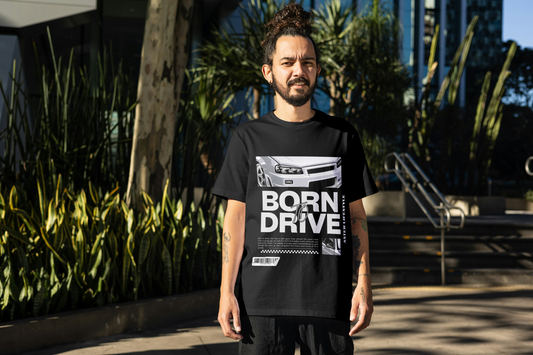 "Born to Drive Oversized Graphic Tee – Men's Edition by ASTER STORE"