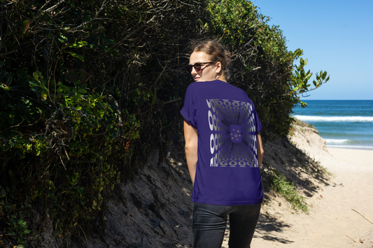 "TOO GOOD TO BE TRUE" Oversized Graphic Tee – Navy Edition by ASTER STORE