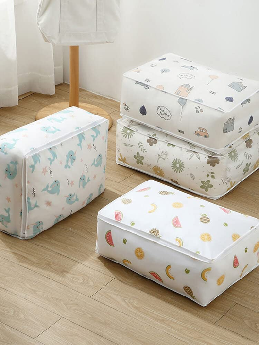 Blanket Storage bag Folding Organizer bag 3 PACK