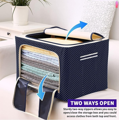 Storage Box| 55 ltr Wardrobe Organizer (Blue)