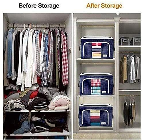 Storage Box| 55 ltr Wardrobe Organizer (Blue)