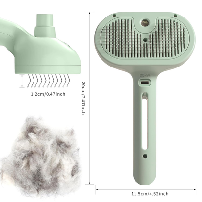 2 in 1 Spray Cat Brush for Shedding(GREEN)