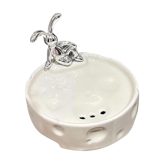 Soap Dish with Drainage Rabbit Decor Soap Saver for Shower Bath 1 Soap Dish